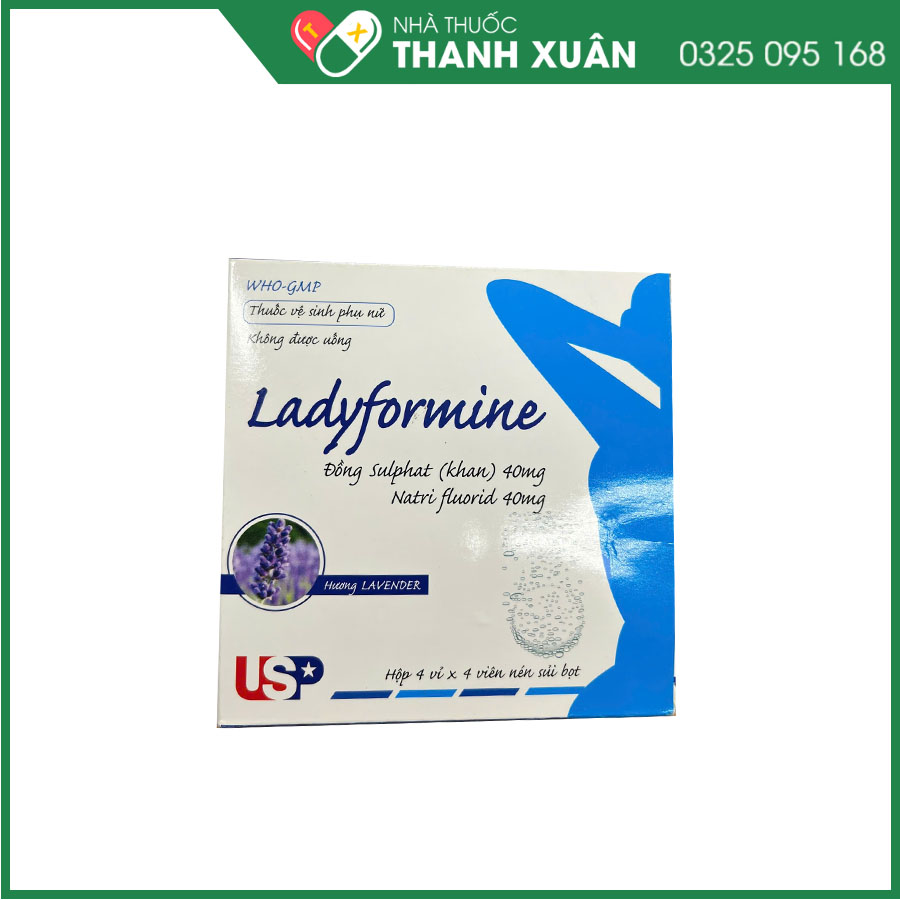 Ladyformine viên nén sủi bọt vệ sinh vùng kín phụ nữ